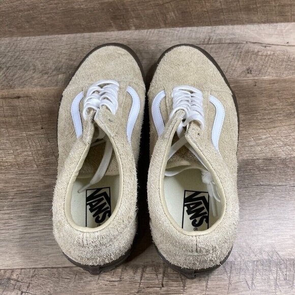 VANS Old Skool Hairy Suede Khaki Tan Brown Sneakers Shoes Mens 8 Womens 9.5 NEW - Picture 6 of 9